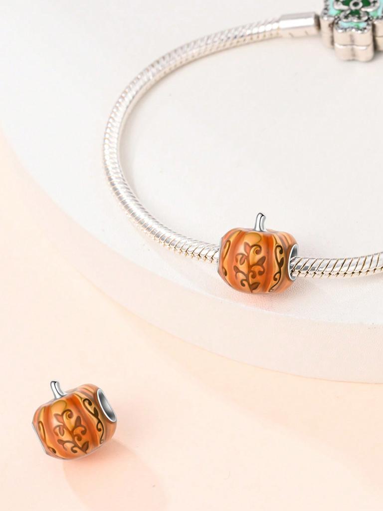 Charms Plata Copper Colors Halloween Pumpkin Beads Charm Pendant For Original Bracelet For Women Diy Jewelry Love Gift