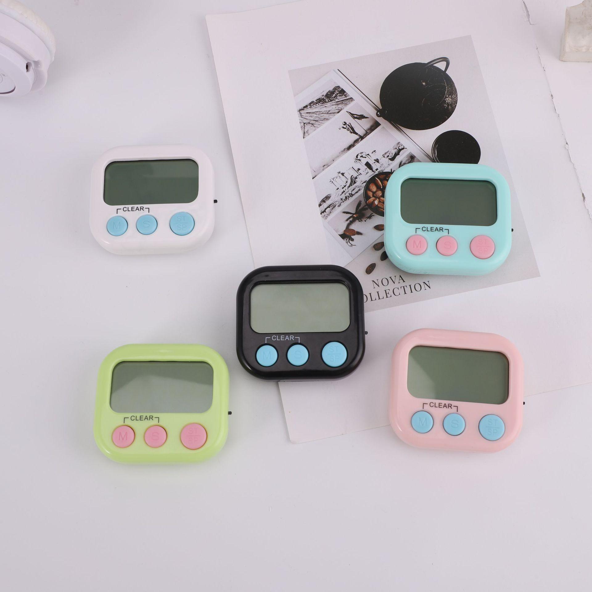 

«Творческий студенческий мини-таймер для кухни и менеджер обратного отсчета» HX111 Strong Magnet with English чёрный