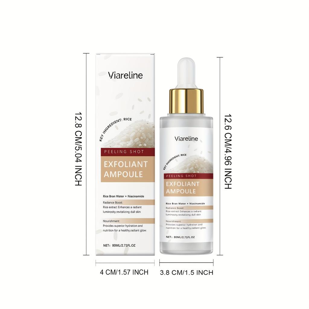 Viareline Black Rice Exfoliating Essence Firms Brightens Moisturizing Oil Control Spot-Removing Black Rice White Rice Essence