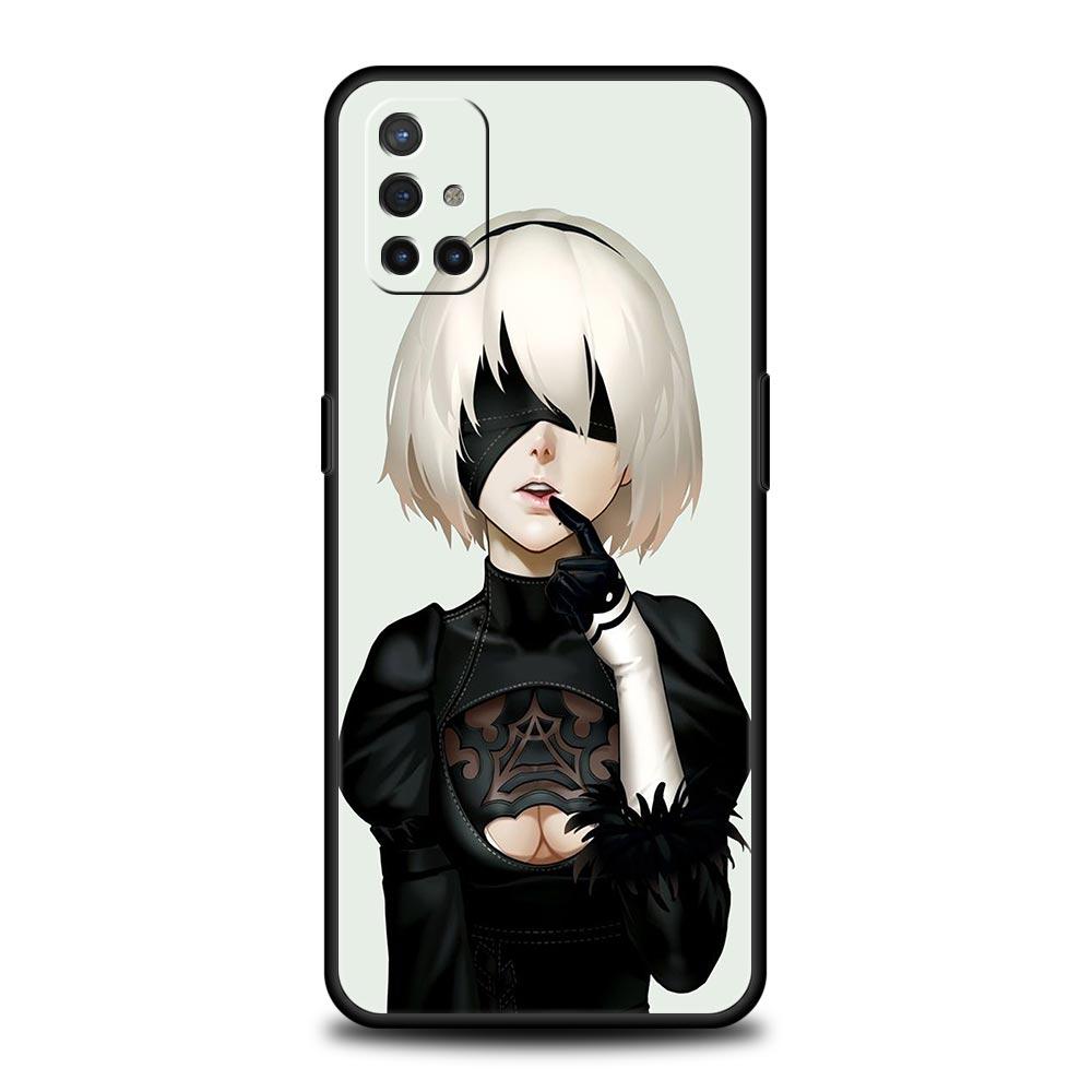 Nier Automata Cartoon For OnePlus 10 Pro 9 8T 8 Nord N10 7 7T 9R Phone Case For 1+ Nord 2T CE 2 N100 N200 Z 5G Soft Black Cover