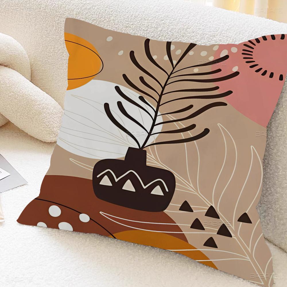 Matisse Flowers Leaf Pillow Covers Cartoon Sofa Decorative Home Double-sided Printing Short Plush Cute Cushion Cover