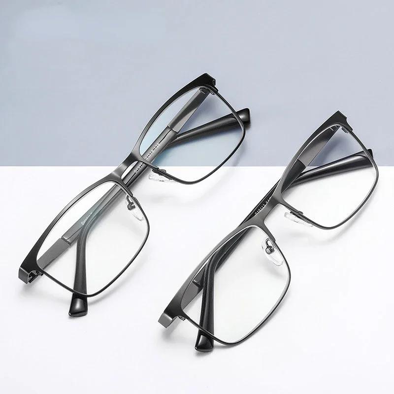 New Metal Full Frame Eyewear Anti Blue Light Blocking Presbyopia Reading Glasses for Man Woman Business Eyeglasses +1.0 To +4.0