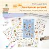 6Pcs Love Letter Planner Stickers - Cute Pet Waterproof  Stickers For Diy Crafts,Journal,Scrapbook, Water Bottles,Laptops