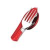 4-In-1 Folding Camping Utensils Stainless Steel Spoon Fork Knife Opener Combo Set Portable Multifunctional Lightweight Outdoor Tableware for Travel