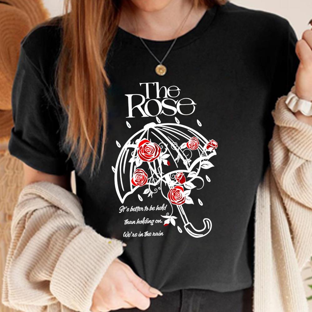 Shes In The Rain T Shirt The Rose Kpop Shirts Dawn To Dusk Tour Tees Kpop Rock Tops Fan Gift Tee Women Short Sleeves Top
