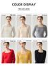 Lekasha Women's 100% Pure Cashmere Square Neck Slim-Fit Pullover