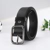 Classic Genuine Leather Womens Belt With Zinc Alloy Square Buckle For Casual Office Wear