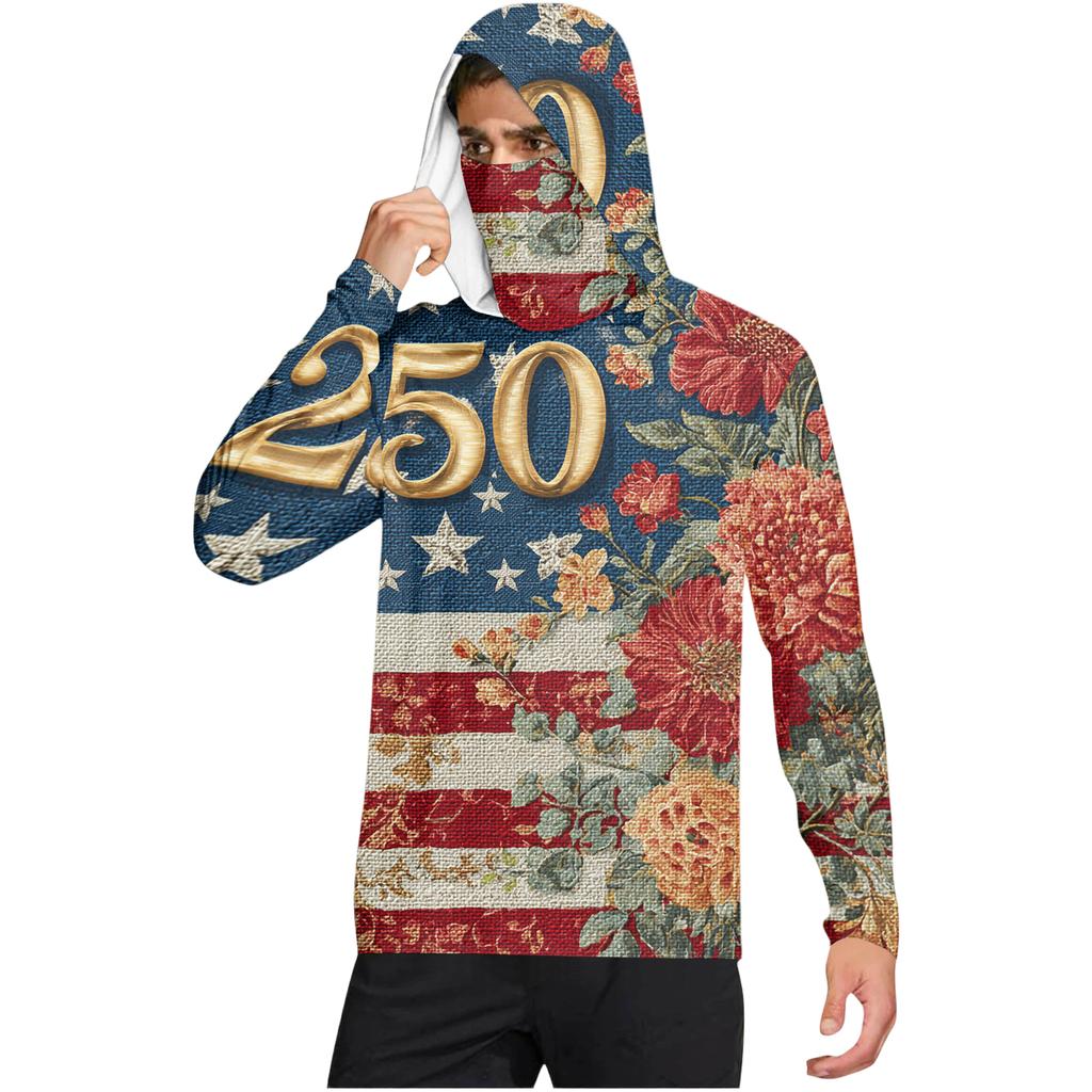 Men's Casual Hooded Long Sleeve Sunscreen Top