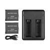 Portable Dual Camera Battery   Kit Set with 2pcs Rechargeable Batteries USB Cable Indicator Light for  One X Cameras