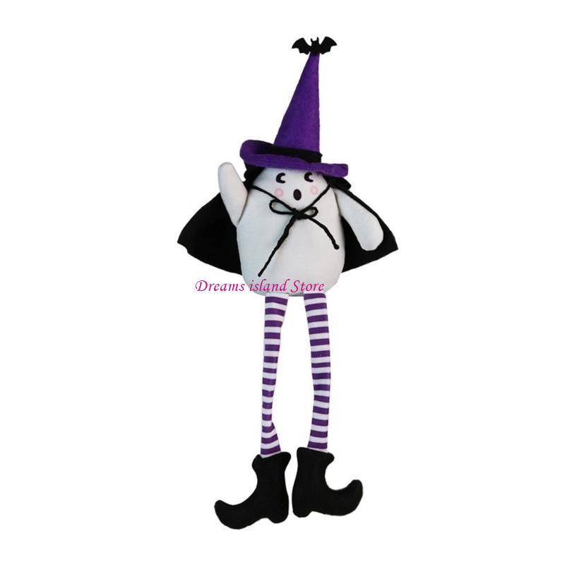 Halloween Witch Hat Long Legged Doll Ornament for Eerie Season Fun Home Accent HX6C