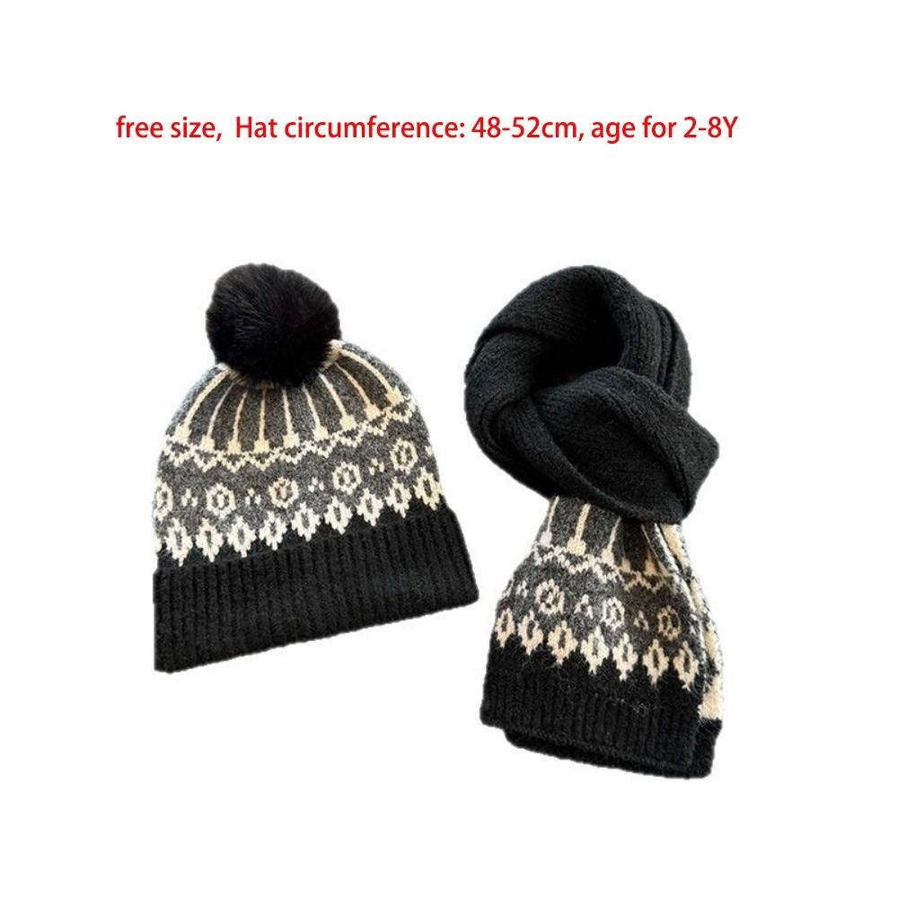 Warm Pullover Cap Windproof Ear Protection Hat New Scarf Hat Set  Autumn and Winter