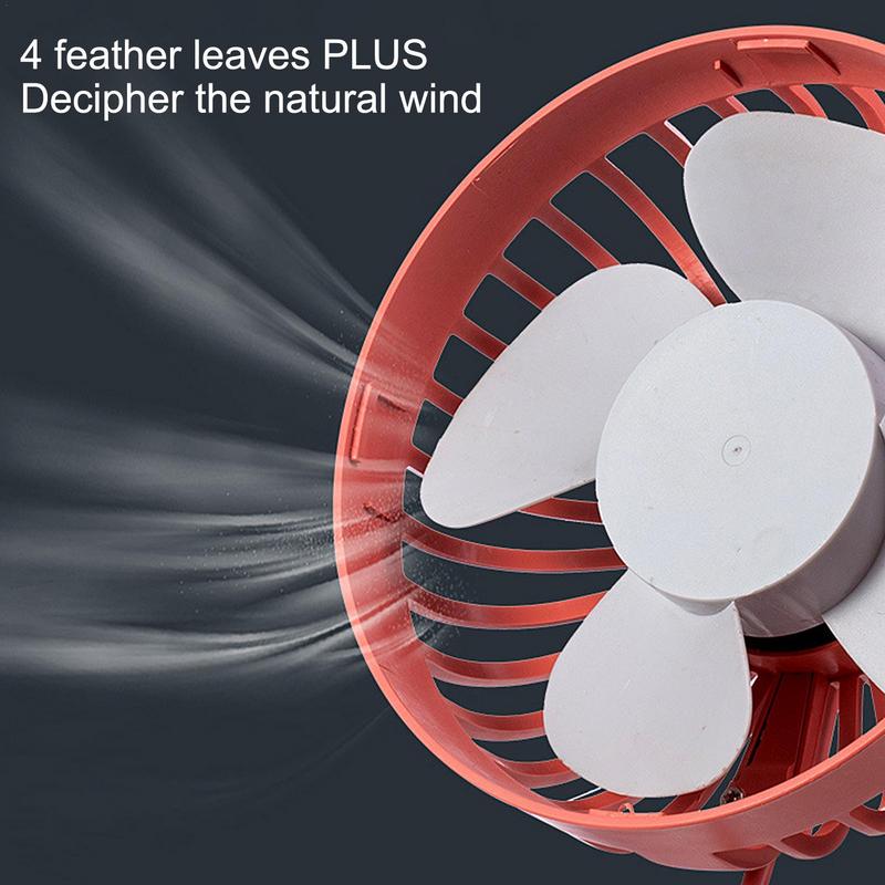 Ventilator cu clemă de ventilație pentru mașină Ventilator de aer de răcire al vehiculului Ventilator de circulație a aerului cu 3 viteze Ventilator cu clemă de răcire pentru mașină Ventilator de vehicul rotativ la 360 de grade