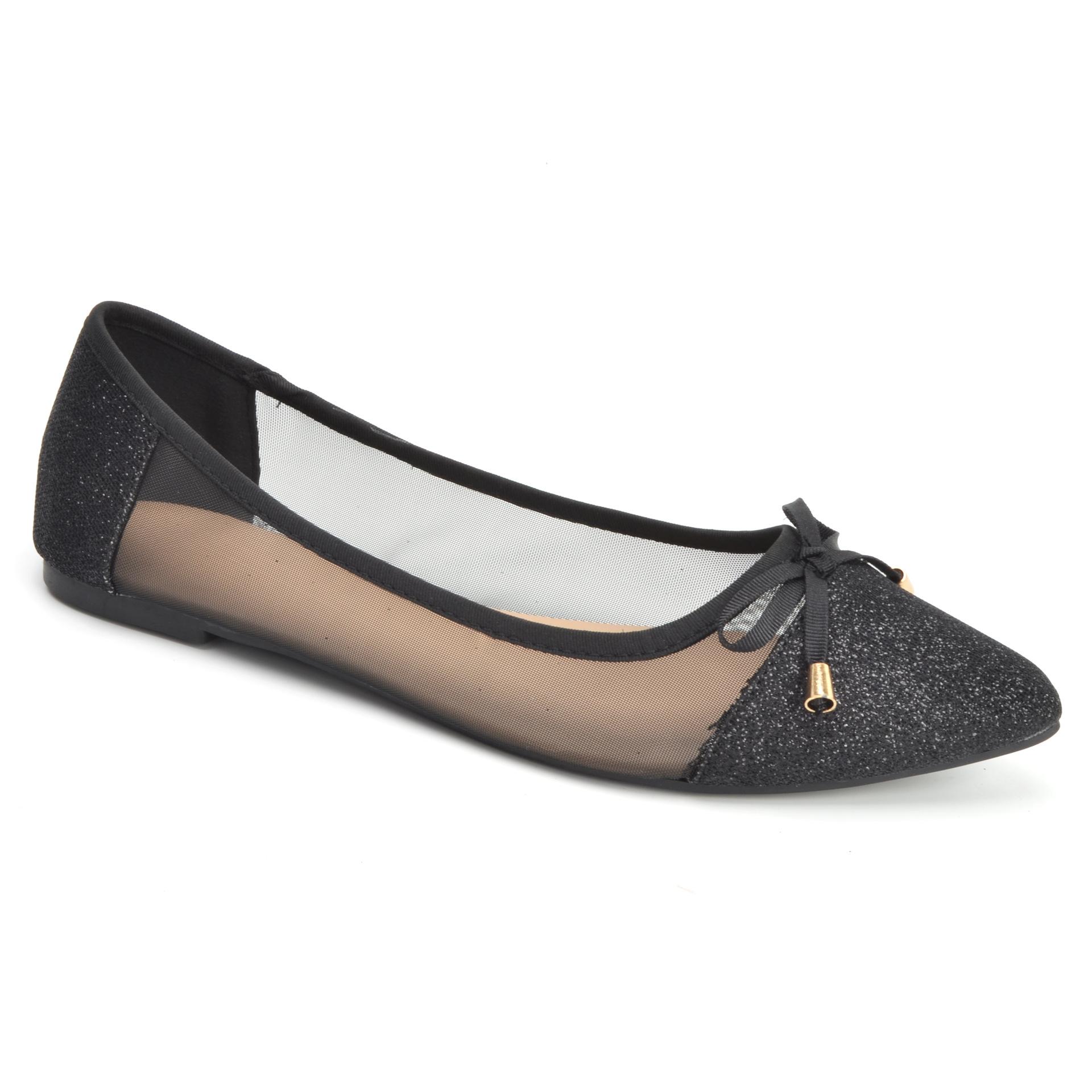 

Черные сетчатые туфли-балетки с острым носком и неглубоким вырезом, женская летняя обувь на мягкой подошве, дышащая, новая одиночная обувь, на один педаль 36 чёрный