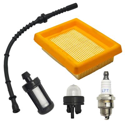 Air Fuel Filter Line Hose Primer Bulb Spark Plug Kit For Stihl FS120 FS200 FS250 FS300 FS400 FS450 String Trimmer Engine Part