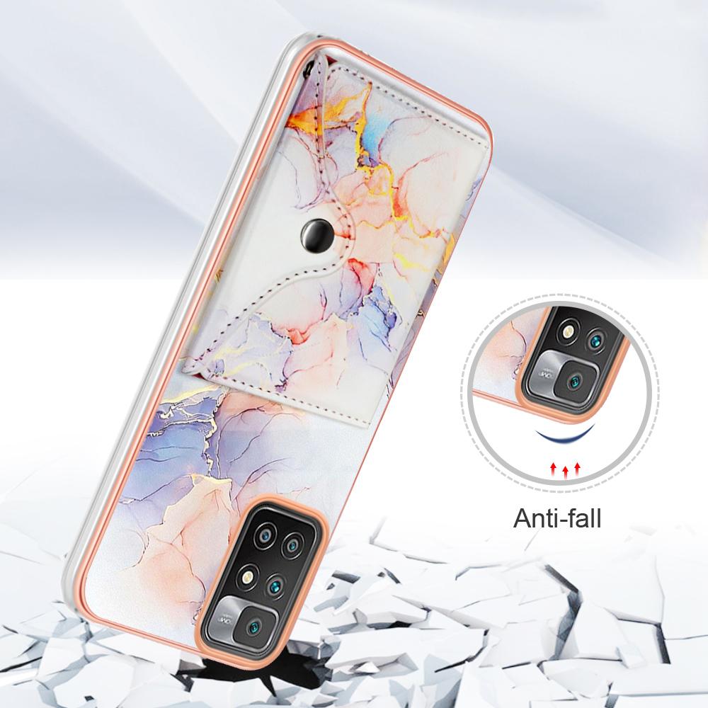 IMD-farbige Marmor-Telefonhülle mit Kartenhalter-Schlitzen für Xiaomi 11 Lite, Poco F6, Redmi Note 10, Note 10 Pro, Note 13, Note 12, A3, Poco X6, Poco X5 Pro ...
