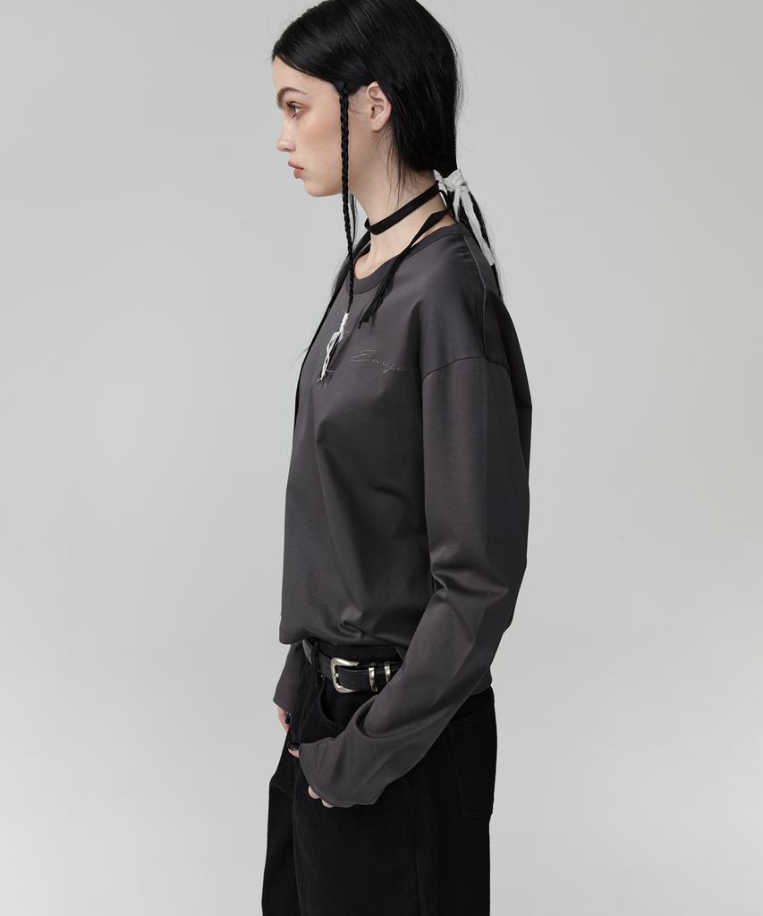 EAN JO Premium Cotton Loose Fit Long Sleeve (Charcoal)