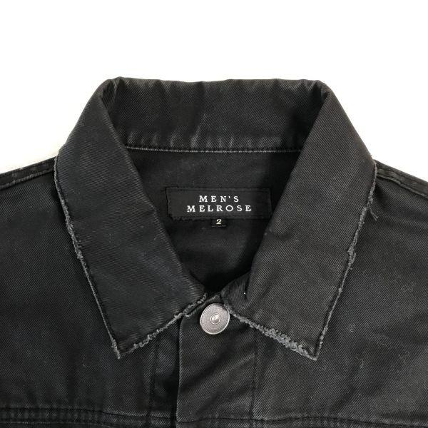 Men’s Melrose Washed Shirt Jacket Black Size 2 Made in Japan(USED)