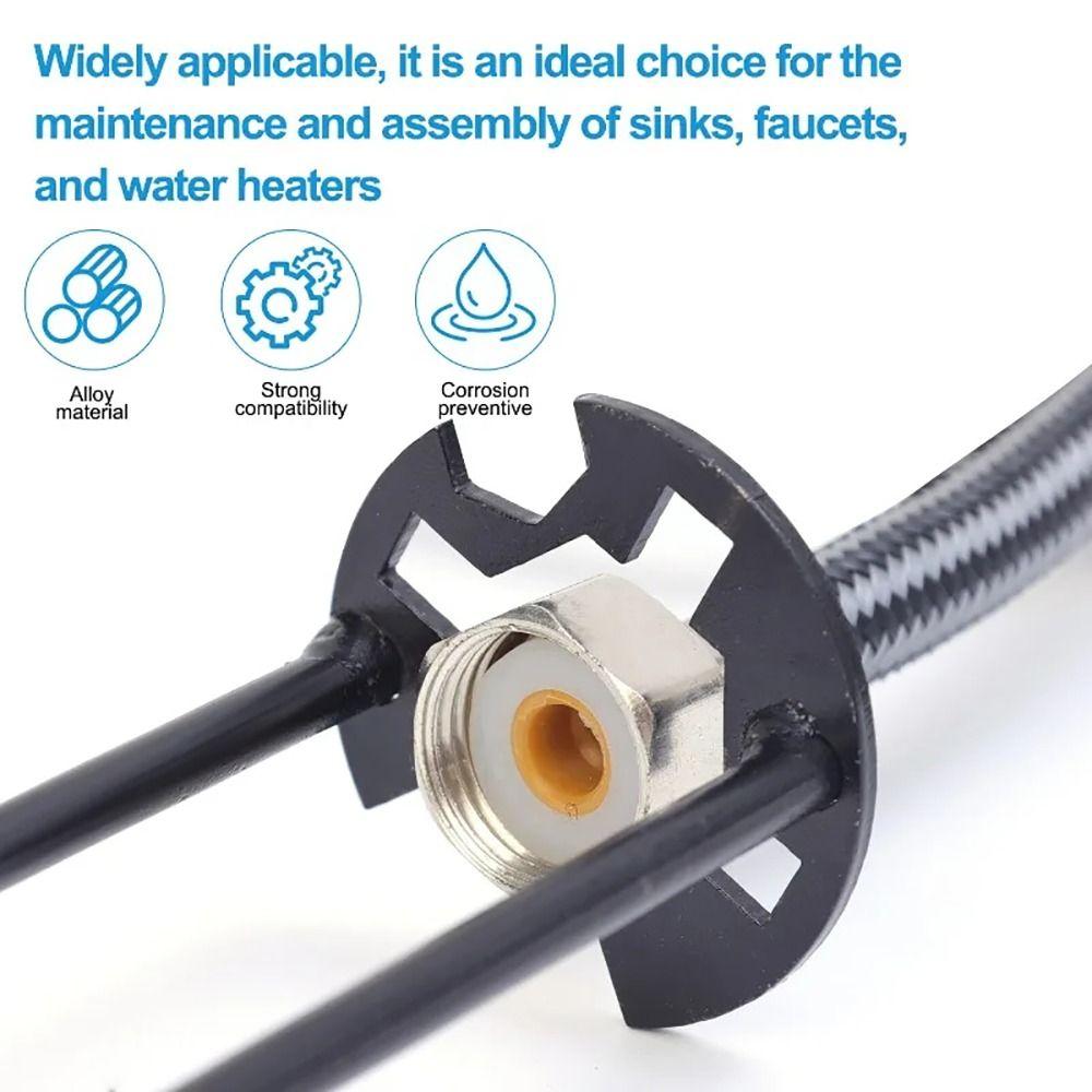 1Pcs 5-in-1 Sink Wrench Carbon Steel Plumbing Tool Pipe Repair Tool  Disassembly Maintenance Tool
