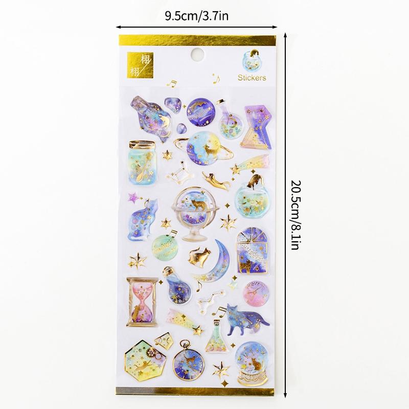 Crystal Drops Glue Stickers 3D Relief Golden Butterfly Sticker Diy Scrapbook Diary Mobile Phone Case Paster Decals Stickers