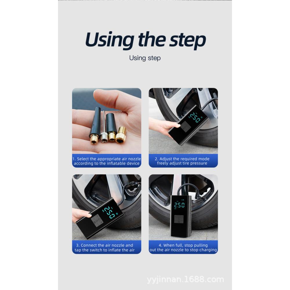 Bezprzewodowa pompka powietrza do samochodu przenośna do samochodu pojazdu terenowego pojazdu elektrycznego roweru pompka do opon