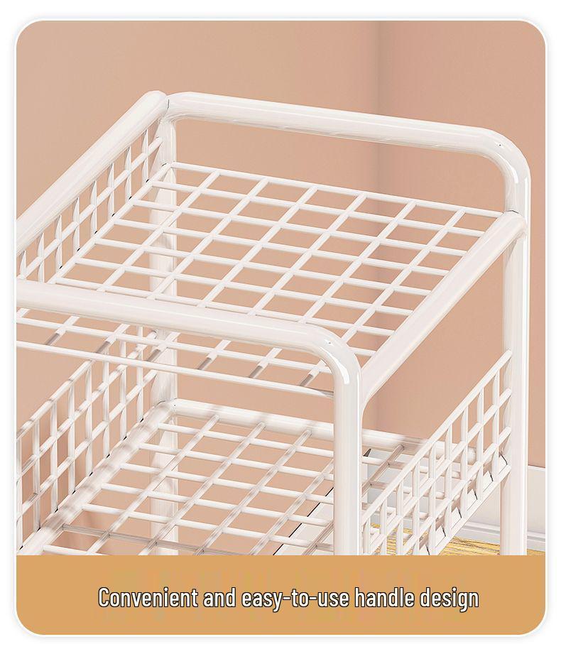 Mobilní úložný regál na batohy s kolečky - Kompaktní kancelářský vozík a organizér s košíky