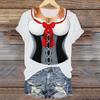 Womens Casual Pullover T Shirt Short Sleeve Round Neck Top Oktoberfest Beer Festival Print Tee Shirt