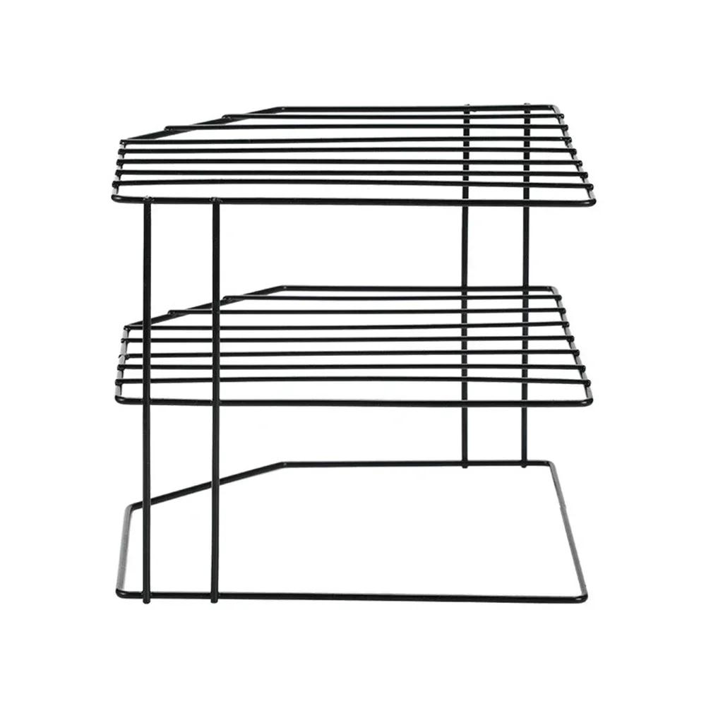 Non-Punching Kitchen Seasoning Corner Rack Portable Table Top Storage Organizer for Pot Dish Food Sundries Bathroom Use
