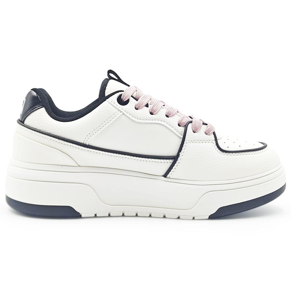 MLB Scarpe da Skateboard Basse Resistenti all'Abrasione con Rivestimento Spesso Unisex Rosa Bianco 3ASXCA12N-50WHS(Team1284- )
