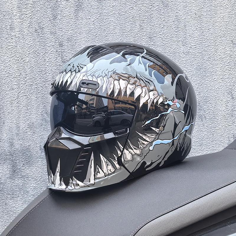 ORZ New Scorpion Retro Motorcycle Cascos Moto Locomotive Personality Multi-purpose Combination Helmet Half M L XL XXL XXXL