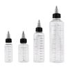 2/3/4 Stück 30/50/100/230 ml Klare Farbflasche mit Skalenmarkierung Nachfüllbare Dosierflasche Leere Quetschflasche mit Glasmischung