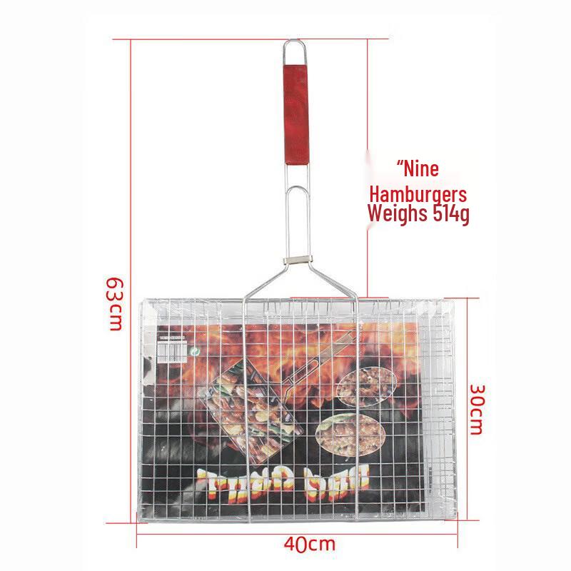 Ronglv BBQ Grill Net with Fish/Burger Clip
