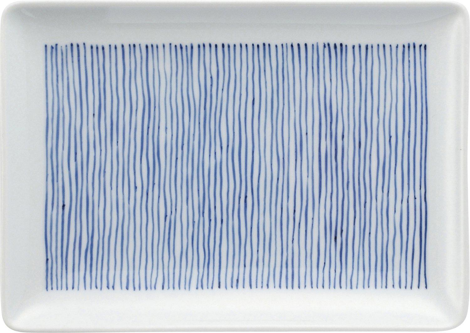 

Hasami ware kuvio white rectangular plate with 545 stripes, W, 206306,
