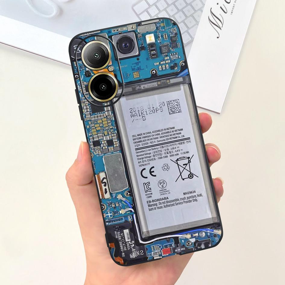 For Realme C67 4G Case RMX3890 Shockproof Cover Fashion Marble Slim Soft Silicone Phone Case For RealmeC67 4G C 67 Protect Shell