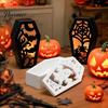 Easy Demoulding Silicone Mold Halloween Coffins Lampshade Mold, DIY Hollow Ghost Spider Bat Casting Molds Crafts Gypsum Cement Epoxy Resin