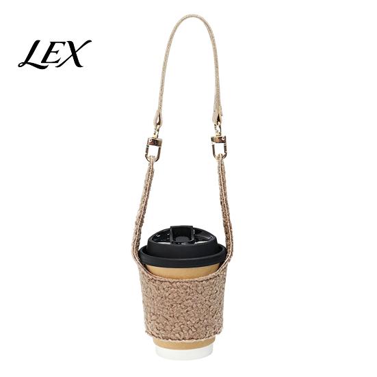 Insulated Cup Cover with Strap Plush Coffee Sleeve, Hand Soft Holder, Drink Carrier for Daily Use Retro Style Warmer Sleeve Autumn And Winter Elastic