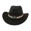 Premium Ethnic Style Tibetan Grassland Stage Performance Top Hat Retro Jazz Elegant Jazz Hat