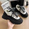Fashion Sneakers Men's Spring and Autumn Outdoor Hiking Shoes Retro Workwear Shoe Thick Soled Height Increasing Sports Leisure Shoes Men