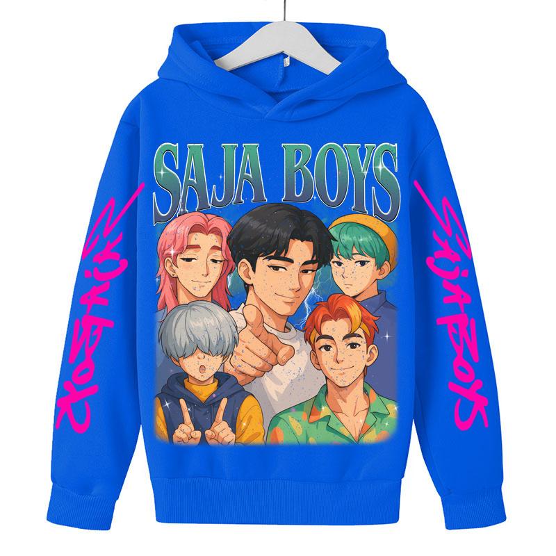 Movie New Kids K-Pop Demon Hunters Hooded Tops Toddler Girl Clothes KPop Demon Hunters Hoodie Girls Fashion Casual Sweatshirt
