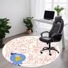 1pc Cartoon Pattern Office Round Area Rug, Indoor Mat Suitable ForOffice, Under Office Chairs Bedroom Living Room Home Decor, Room Deco 041
