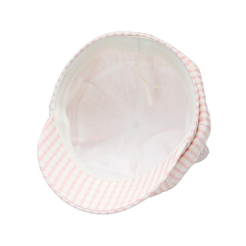 Sweet Plaid Cute Cat Ears Star Anise Hat Female Cap Spring and Autumn New Sweet Face Little Painter Hat Tide