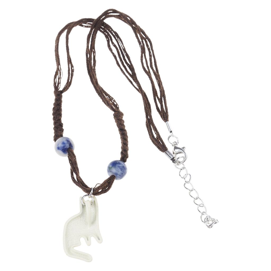 Elegant Cats Charm Necklace with Rope Chain Animal Pendant Neckchain Jewelry For Everyday Wear And Special Occasions