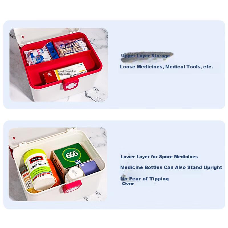 Large Capacity Storage Box Family and Student Dormitory Use Household First Aid Kit Organizer Large Size