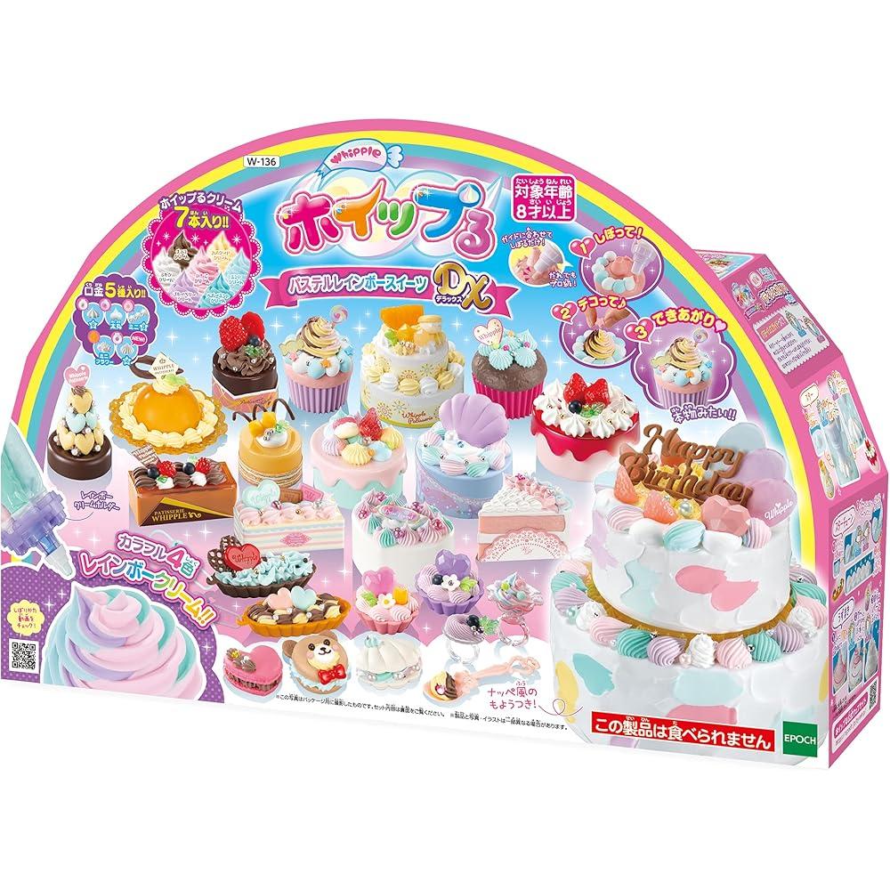 Whipple EPOCH Pastel Rainbow Sweets DX Toy Set for Ages 8 and Up with Decoration and Making Features