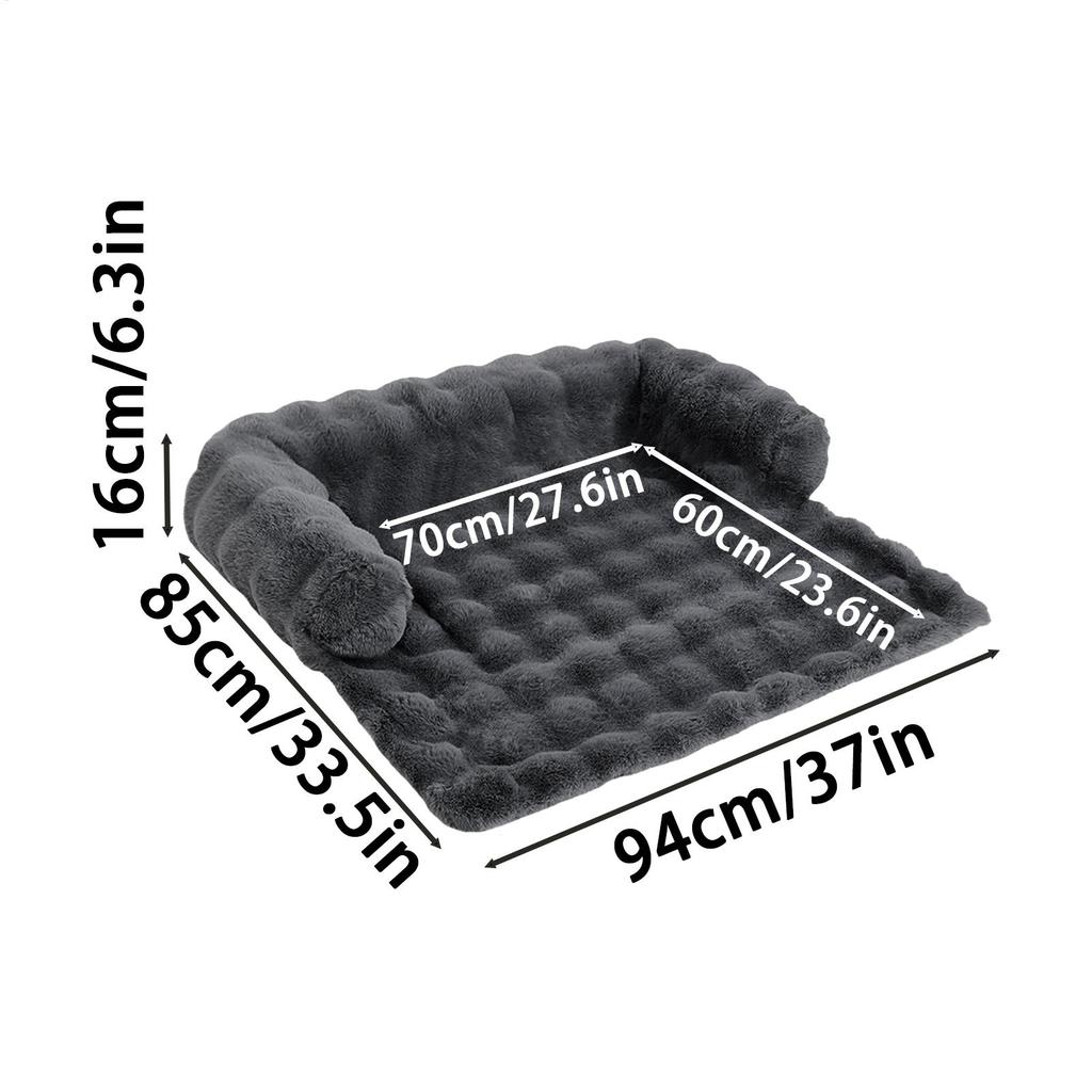 Dog Sofa Bed Plush Pet Couch Cover Washable Cover Removable Mat For Bedroom Apartment Living Room Indoor Relaxation Nighttime