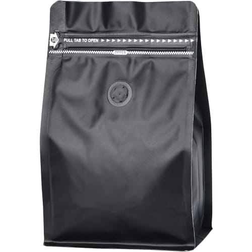 

Черные алюминиевые пакеты с застежкой-молнией для хранения кофе, с внутренним клапаном и застежкой-молнией, самоподдерживающиеся, трехслойная конструкция, совместимые с термозапайщиком (50 пакетов, 8 унций