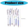 6Pcs Flower Print Gel Pen 0.5MM Tip Quick Dry Ergonomic Grip Retractable Gel Pen Office Supplies for Writing Journaling