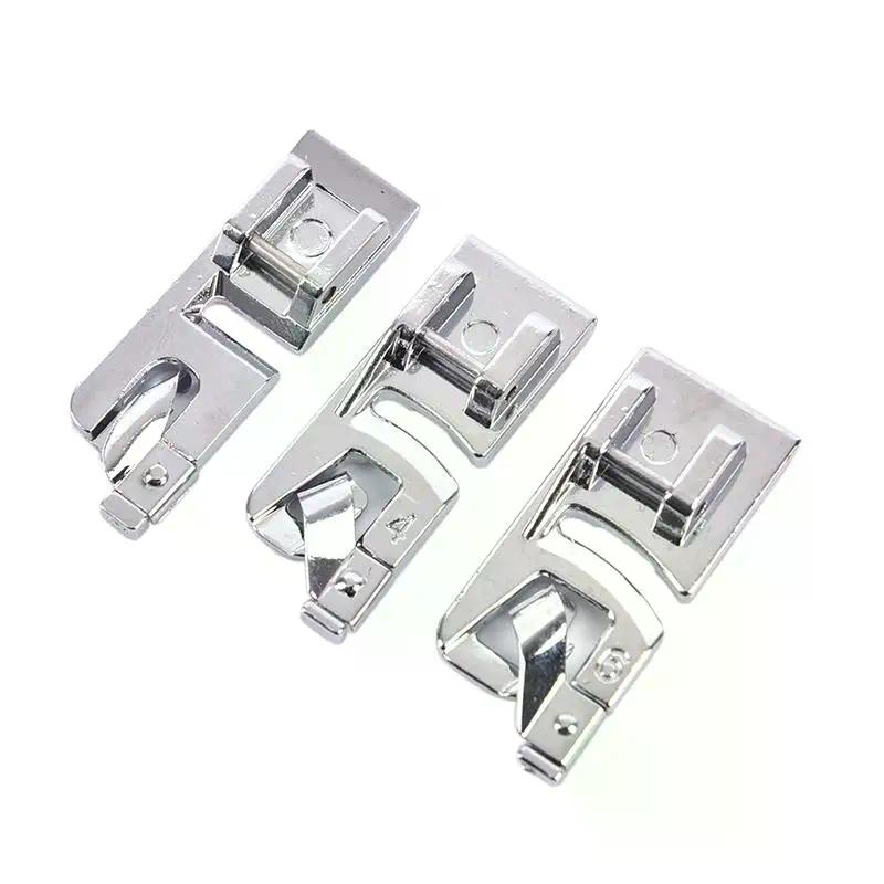3pcs 3mm, 4mm 6mm Narrow Rolled Hem Presser Foot Set For Sewing Machine Sewing Hemming Set Sewing Machines Accessories