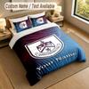 3Pcs Bedding Set Custom Name Text, 1 Sheet 2 Pillowcases Home Bed DecorBurnley Football