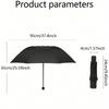 1pc Manual Folding Umbrella, 3-Fold Umbrella, Dual Purpose Sainy Season, Simple Business Umbrella, Solid Color Men & Women Umbrella, Single-Person
