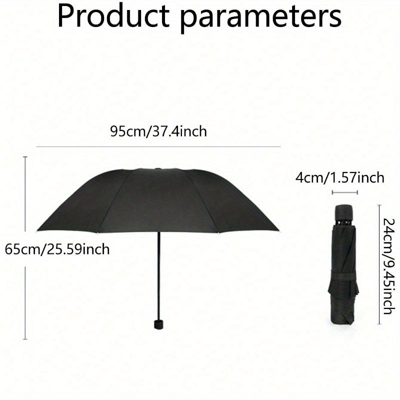1pc Manual Folding Umbrella, 3-Fold Umbrella, Dual Purpose Sainy Season, Simple Business Umbrella, Solid Color Men & Women Umbrella, Single-Person